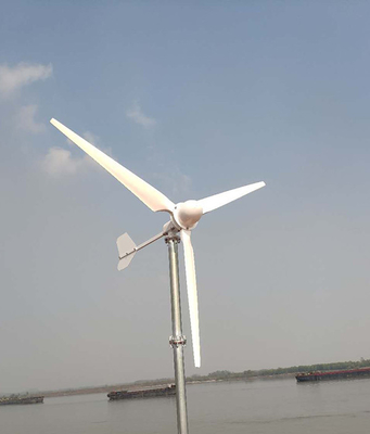 3KW 5KW Horizontal Wind Turbine Flange Connection Glass Fibre Blade
