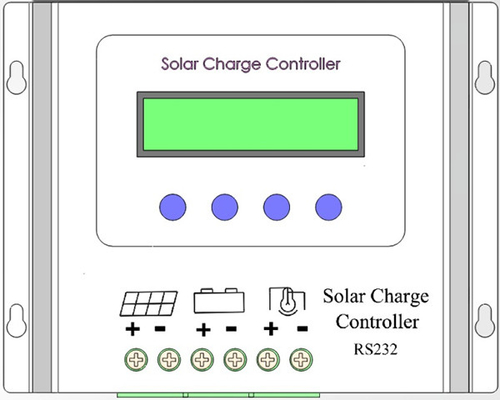 Intelligent 500W PWM Solar Charge Controller 12V 30A IP65 Solar Panel PWM Controller